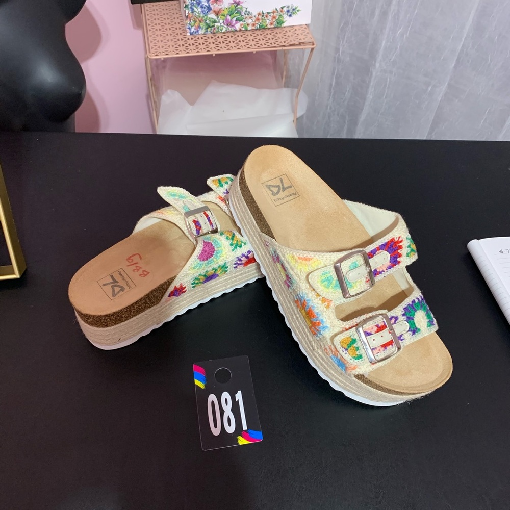 Colorful Embroidered Women's Sandals